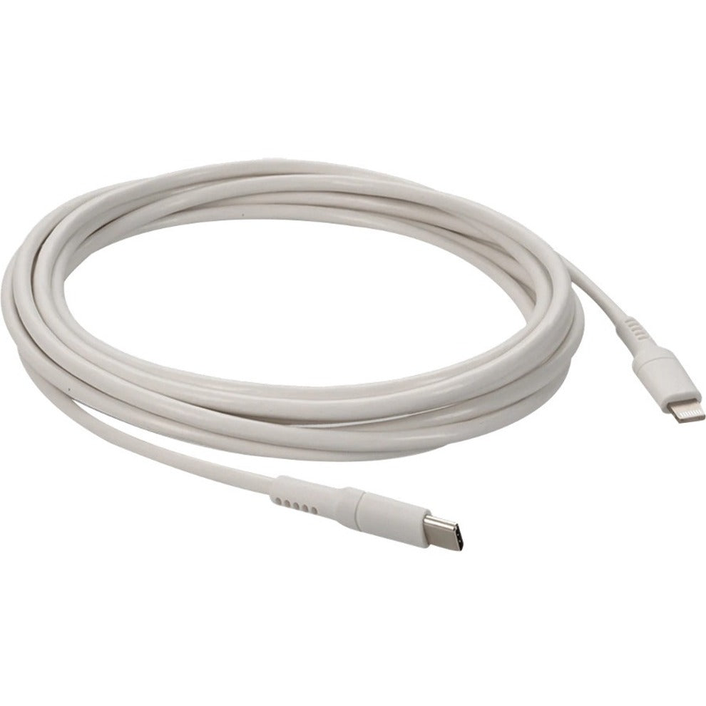 AddOn 3.0m (9.8ft) USB 3.1 Type (C) Male to Lightning Male Sync and Charge White Cable