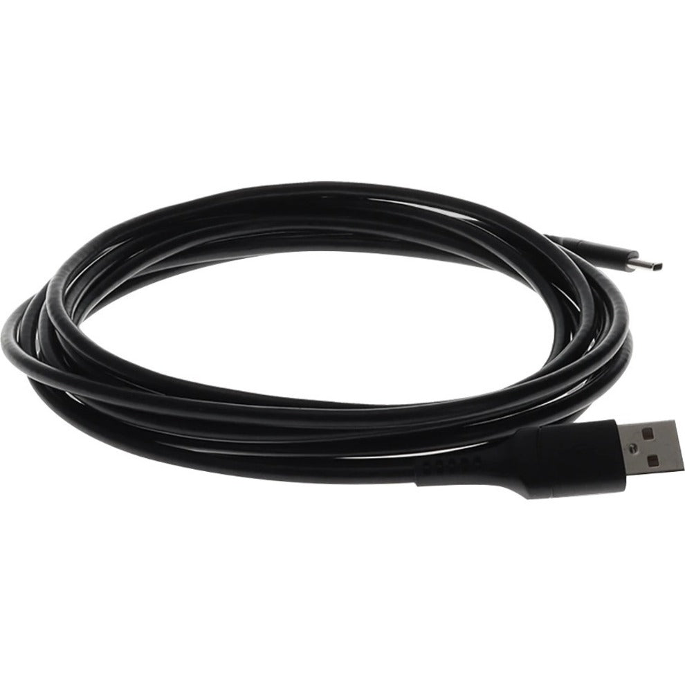 AddOn 1.0m (3.3ft) USB-C Male to USB 2.0 (A) Male Sync and Charge Black Cable