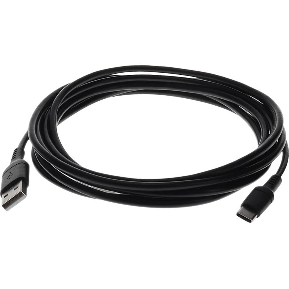 AddOn 1.0m (3.3ft) USB-C Male to USB 2.0 (A) Male Sync and Charge Black Cable
