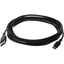 AddOn 1.0m (3.3ft) USB-C Male to USB 2.0 (A) Male Sync and Charge Black Cable