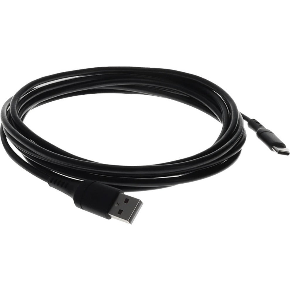 AddOn 1.0m (3.3ft) USB-C Male to USB 2.0 (A) Male Sync and Charge Black Cable