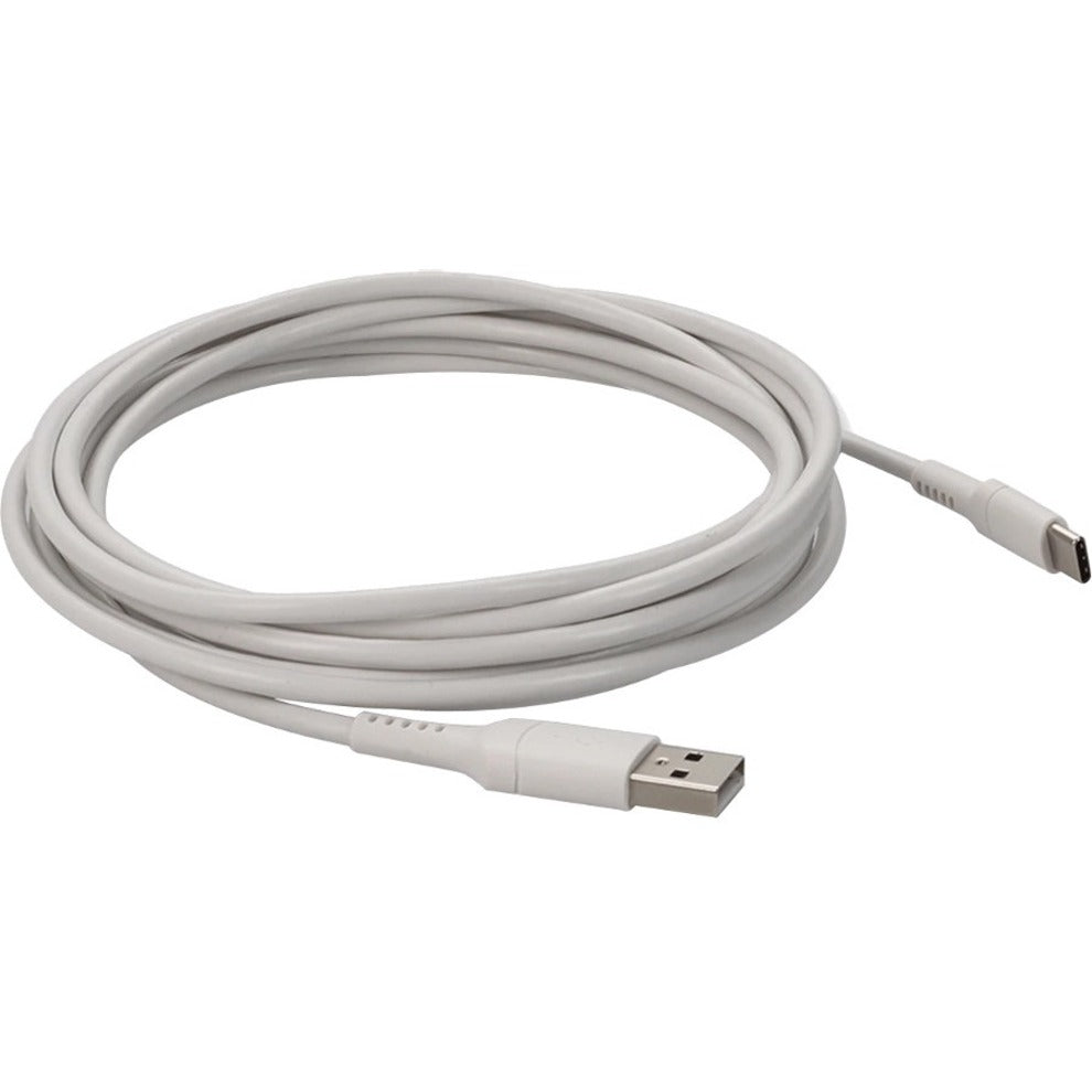 AddOn 1.0m (3.3ft) USB-C Male to USB 2.0 (A) Male Sync and Charge White Cable