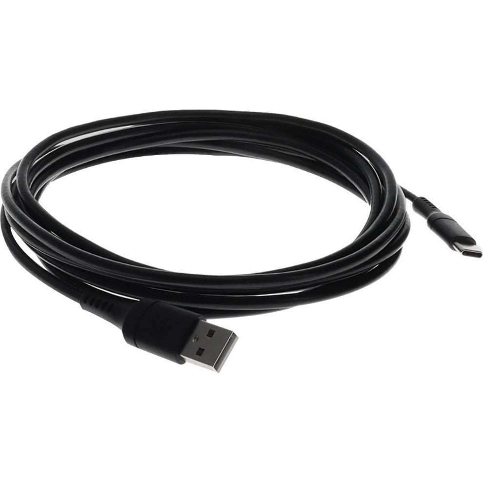 AddOn 2.0m (6.6ft) USB-C Male to USB 2.0 (A) Male Sync and Charge Black Cable