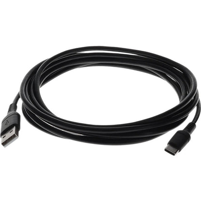 AddOn 3.0m (9.8ft) USB-C Male to USB 2.0 (A) Male Sync and Charge Black Cable