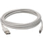 AddOn 3.0m (9.8ft) USB-C Male to USB 2.0 (A) Male Sync and Charge White Cable