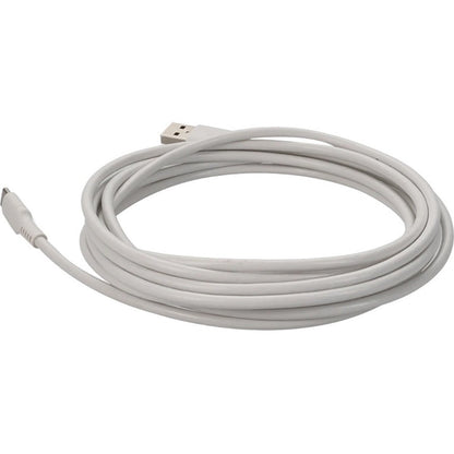 AddOn 3.0m (9.8ft) USB-C Male to USB 2.0 (A) Male Sync and Charge White Cable