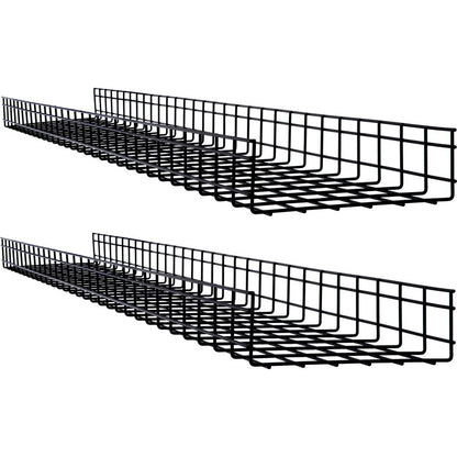 Tripp Lite Wire Mesh Cable Tray - 300 x 100 x 1500 mm (12 in. x 4 in. x 5 ft.) 2-Pack