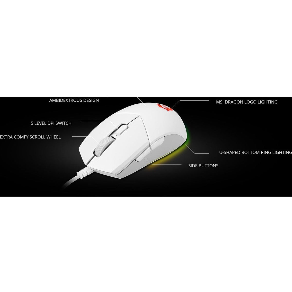 MSI Vigor GK30 White Gaming Keyboard