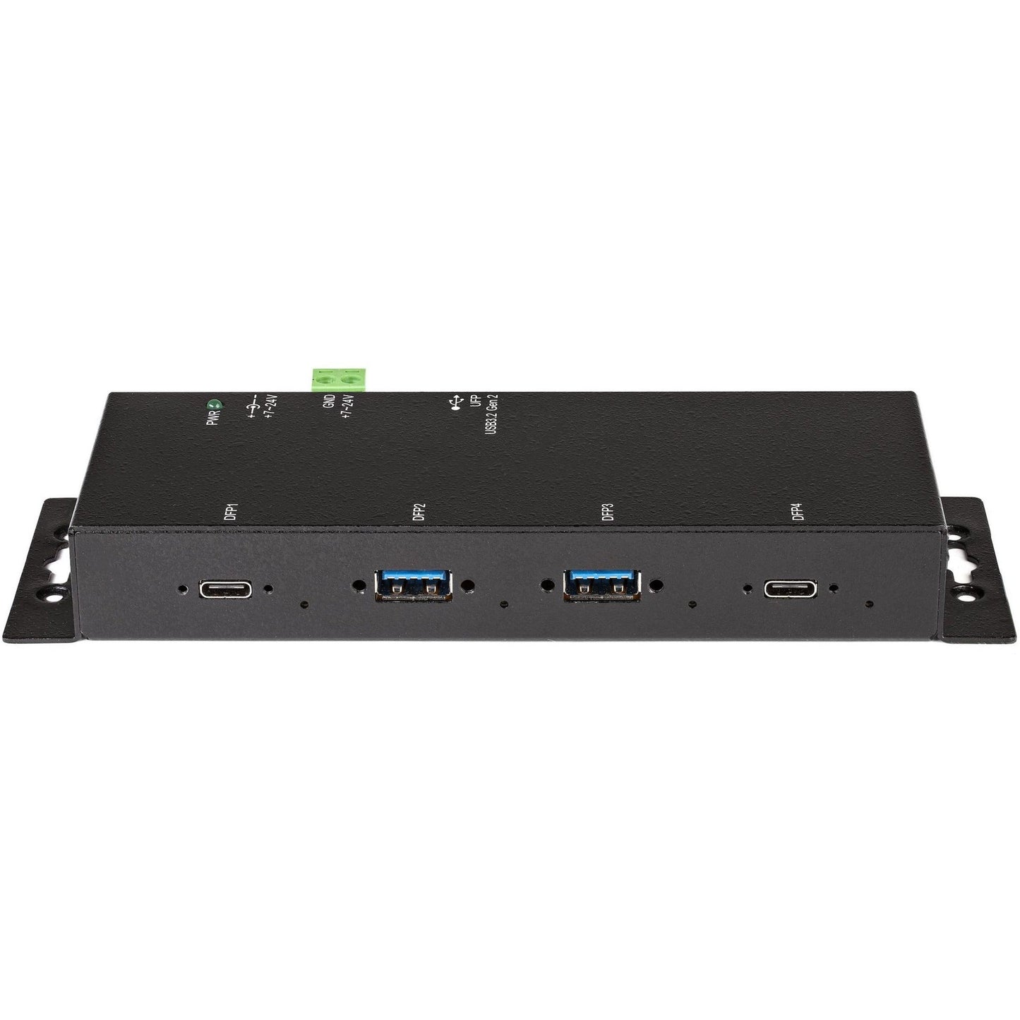 StarTech.com 4 Port USB C Hub 10Gbps Metal Industrial USB-C Hub 2x USB-C & 2x USB-A ESD Surge Protection Self-Powered USB Type-C Hub