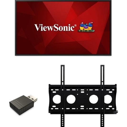 ViewSonic Commercial Display CDE4320-E1 - 4K Integrated Software WiFi Adapter Fixed Wall Mount - 350 cd/m2 - 43"