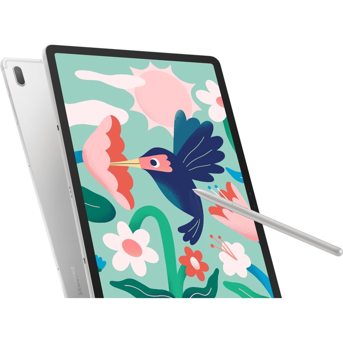 Samsung Galaxy Tab S7 FE SM-T733 Tablet - 12.4" WQXGA - Kryo 570 Dual-core (2 Core) 2.20 GHz + Kryo 570 Hexa-core (6 Core) 1.80 GHz - 4 GB RAM - 64 GB Storage - Android 11 - Mystic Silver