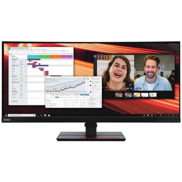 Lenovo ThinkVision P34W-20 34" UW-QHD Curved Screen LCD Monitor - 21:9 - Raven Black