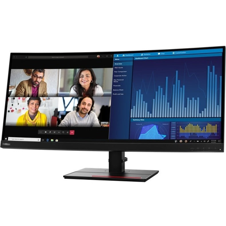 Lenovo ThinkVision P34W-20 34" UW-QHD Curved Screen LCD Monitor - 21:9 - Raven Black