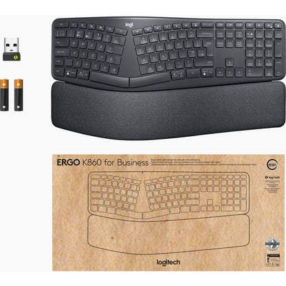 Logitech Ergo K860 for Business (Graphite) - Brown Box