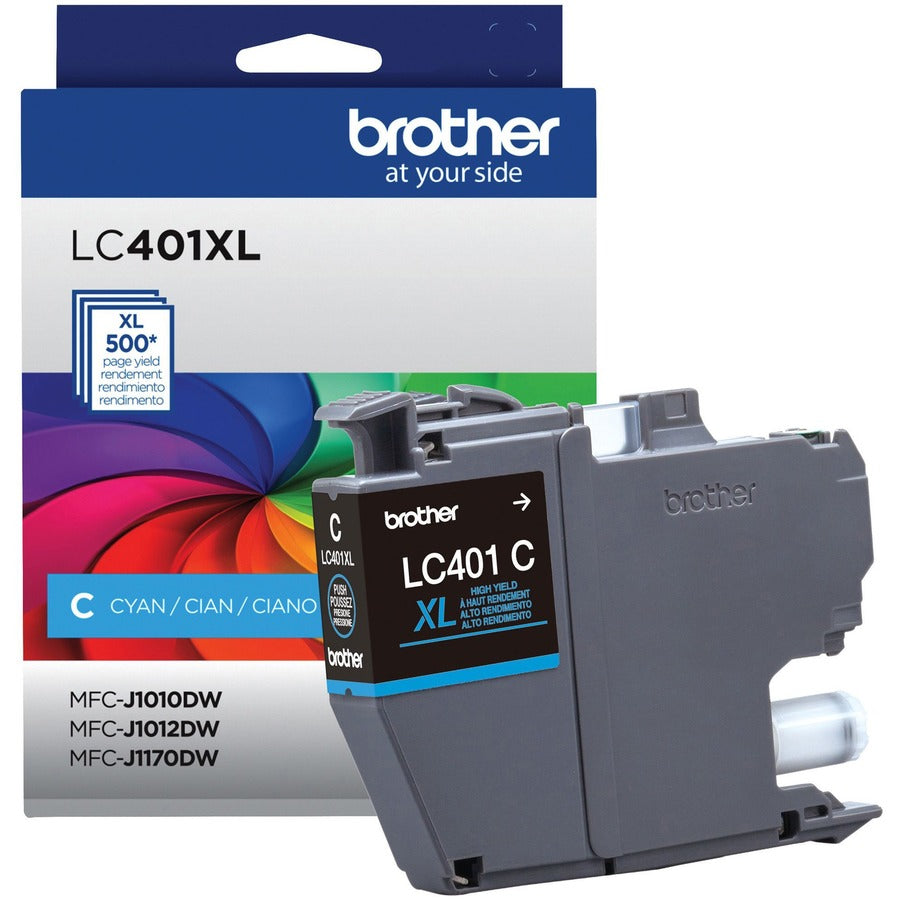 Brother LC401XLCS Original High Yield Inkjet Ink Cartridge - Single Pack - Cyan - 1 Pack