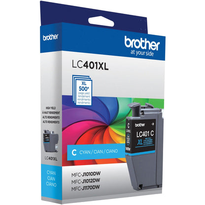 Brother LC401XLCS Original High Yield Inkjet Ink Cartridge - Single Pack - Cyan - 1 Pack