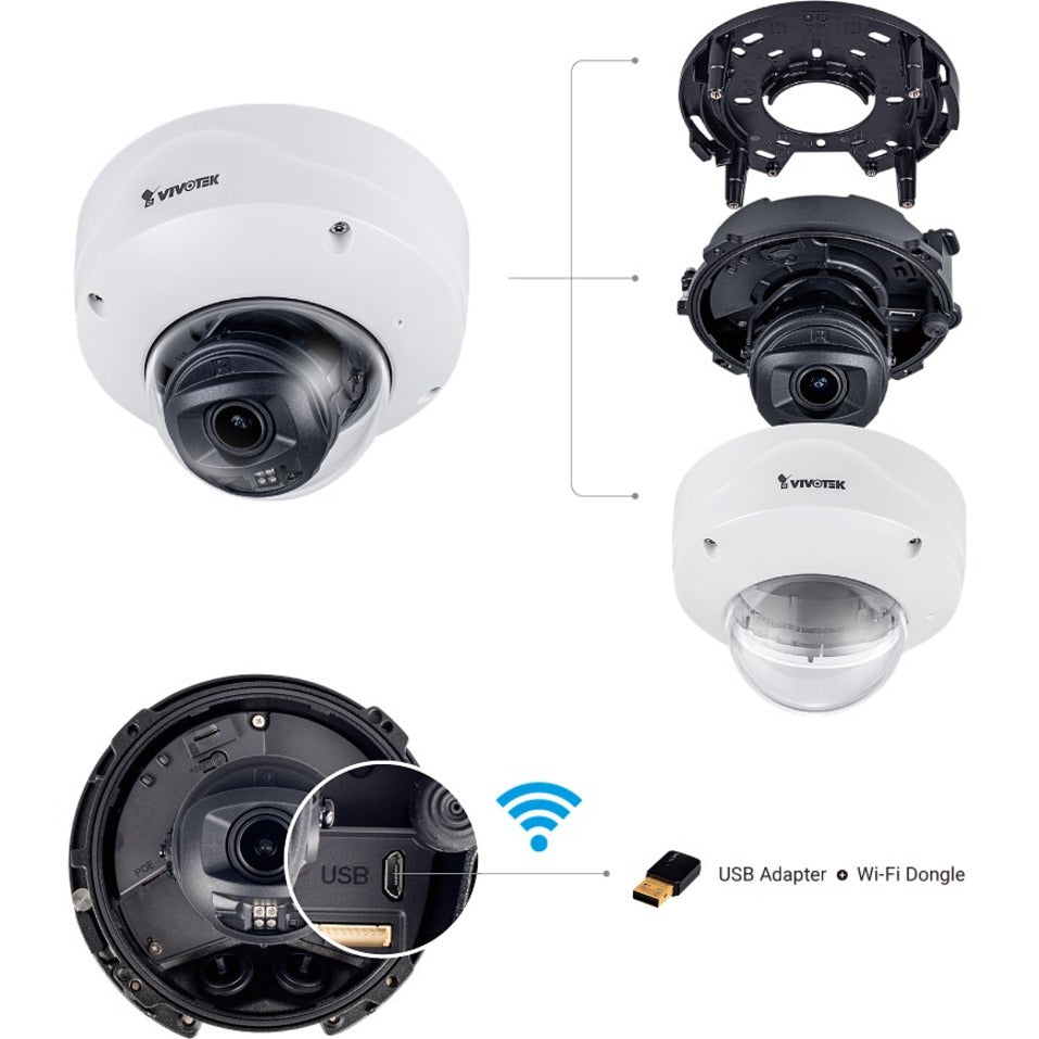 Vivotek FD9167-HT-v2 2 Megapixel Outdoor Full HD Network Camera - Color - Dome - TAA Compliant