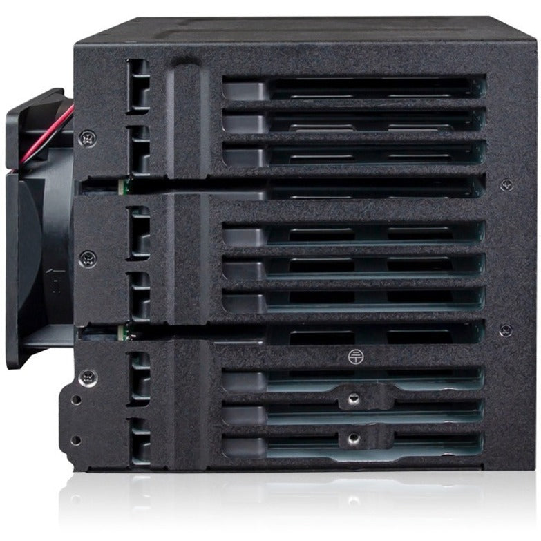 Icy Dock ToughArmor MB924IP-B Drive Enclosure for 5.25" SATA Serial Attached SCSI (SAS) - Mini-SAS Host Interface External - Black