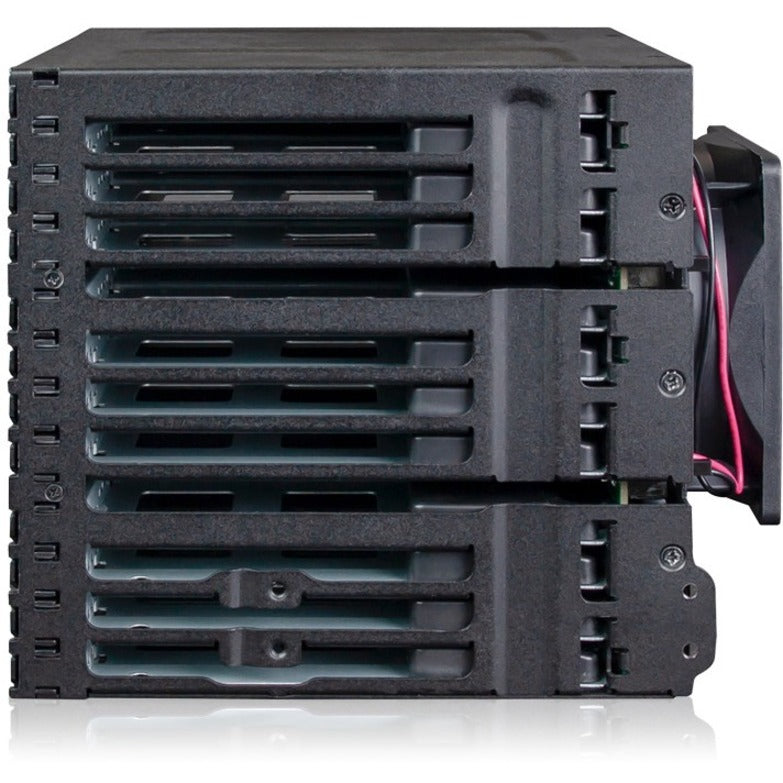 Icy Dock ToughArmor MB924IP-B Drive Enclosure for 5.25" SATA Serial Attached SCSI (SAS) - Mini-SAS Host Interface External - Black