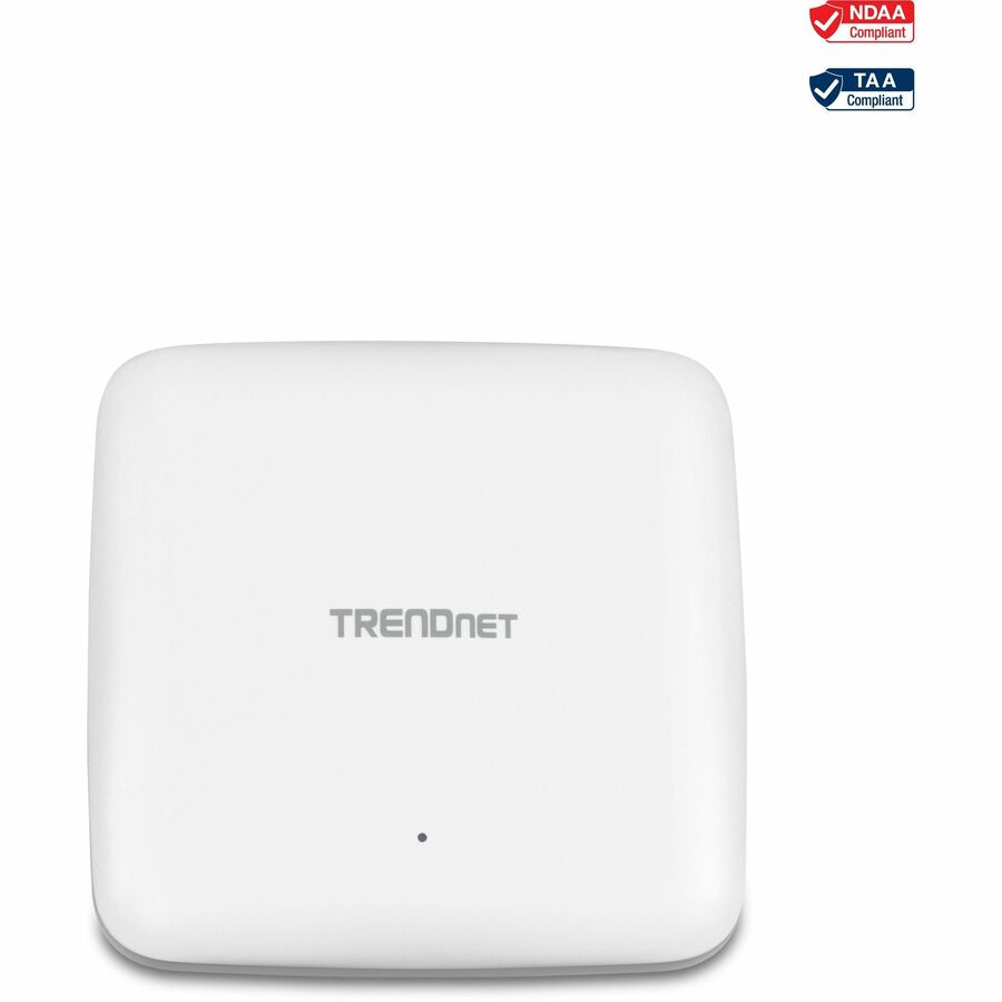 TRENDnet AX1800 Dual Band WiFi 6 PoE+ Access Point 1201Mbps WiFi AX + 576Mbps WiFi N MU-MIMO OFDMA1024 QAM WDS Client Bridge WDS Bridge AP WDS Station White TEW-921DAP