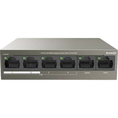 Tenda 6-Port 10/100M Desktop Switch with 4-Port PoE