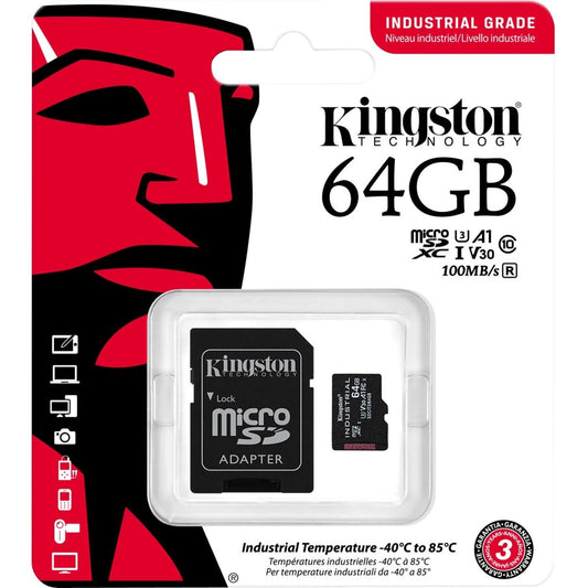 Kingston Industrial SDCIT2 64 GB Class 10/UHS-I (U3) V30 microSDXC