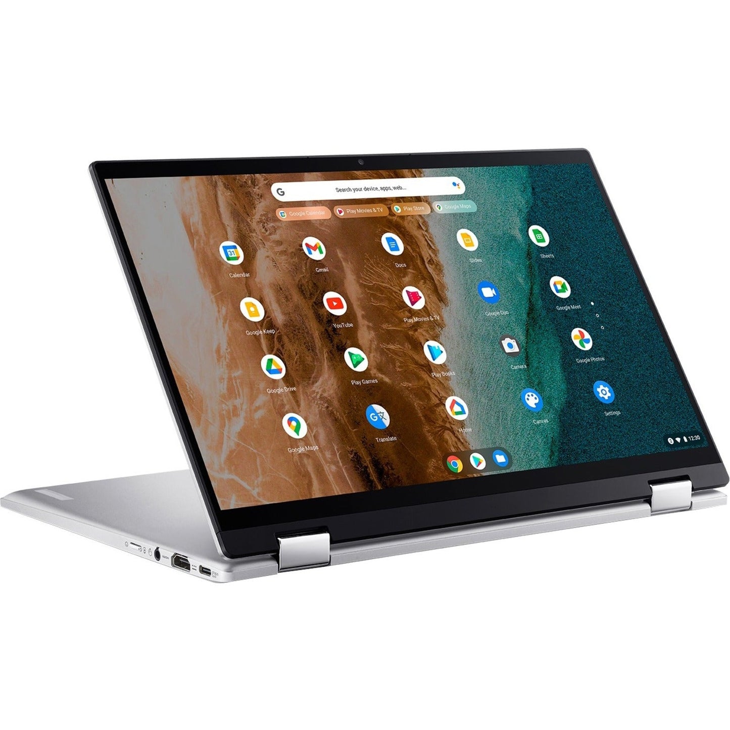 Acer Chromebook Spin 514 CP514-2H CP514-2H-56QM 14" Touchscreen Convertible 2 in 1 Chromebook - Full HD - 1920 x 1080 - Intel Core i5 11th Gen i5-1140G7 Quad-core (4 Core) 800 MHz - 8 GB Total RAM - 256 GB SSD - Pure Silver