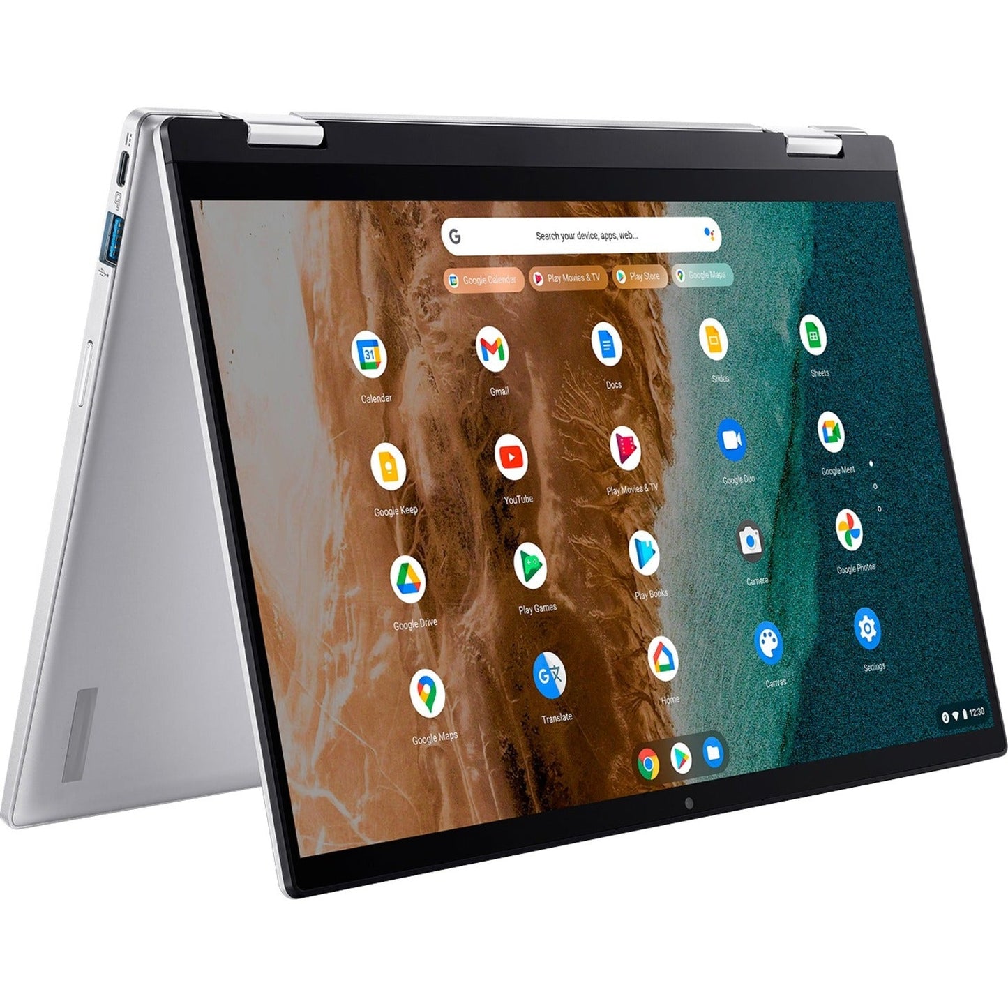 Acer Chromebook Spin 514 CP514-2H CP514-2H-56QM 14" Touchscreen Convertible 2 in 1 Chromebook - Full HD - 1920 x 1080 - Intel Core i5 11th Gen i5-1140G7 Quad-core (4 Core) 800 MHz - 8 GB Total RAM - 256 GB SSD - Pure Silver