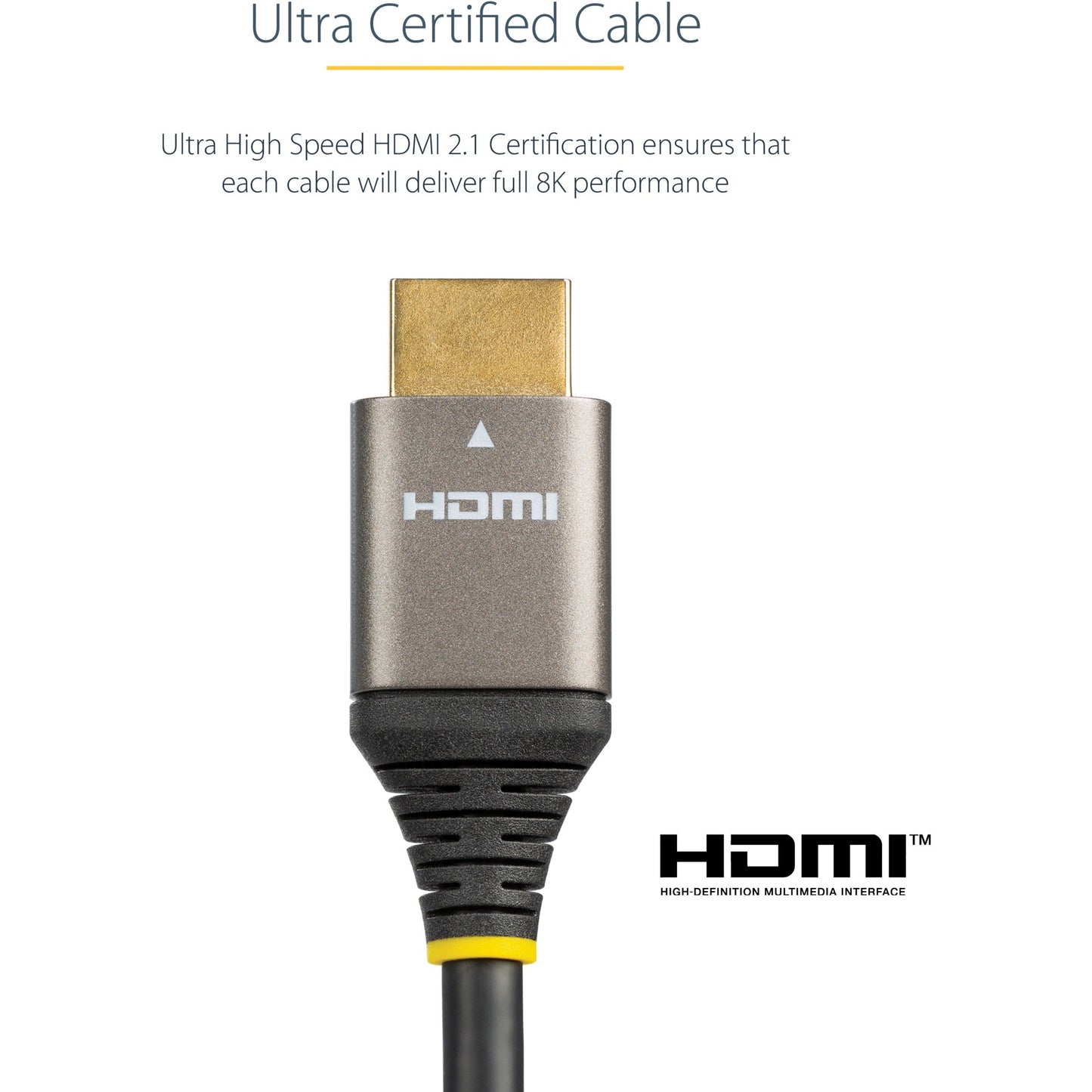 StarTech.com 16ft/5m HDMI 2.1 Cable Certified Ultra High Speed HDMI Cable 48Gbps 8K 60Hz/4K 120Hz HDR10+ 8K HDMI Cable Monitor/Display