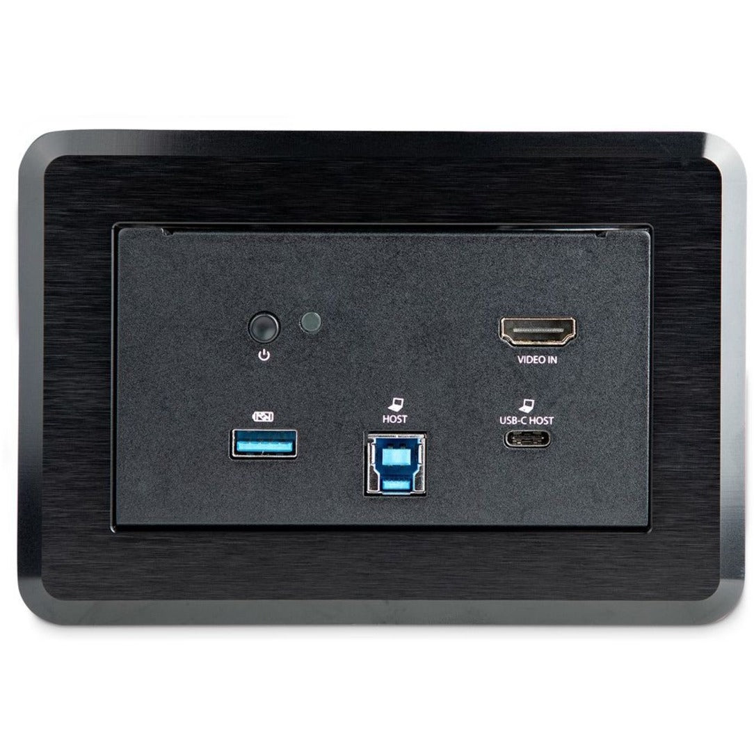 StarTech.com Conference Room Docking Station In-Table Universal Laptop Dock HDMI/60W PD/USB Hub/GbE/Audio Huddle/Boardroom Connectivity