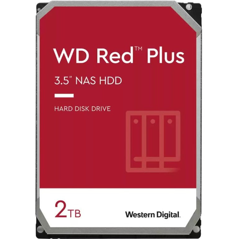 Western Digital - IMSourcing Certified Pre-Owned Red Plus WD20EFRX-RF 2 TB Hard Drive - 3.5" Internal - SATA (SATA/600)