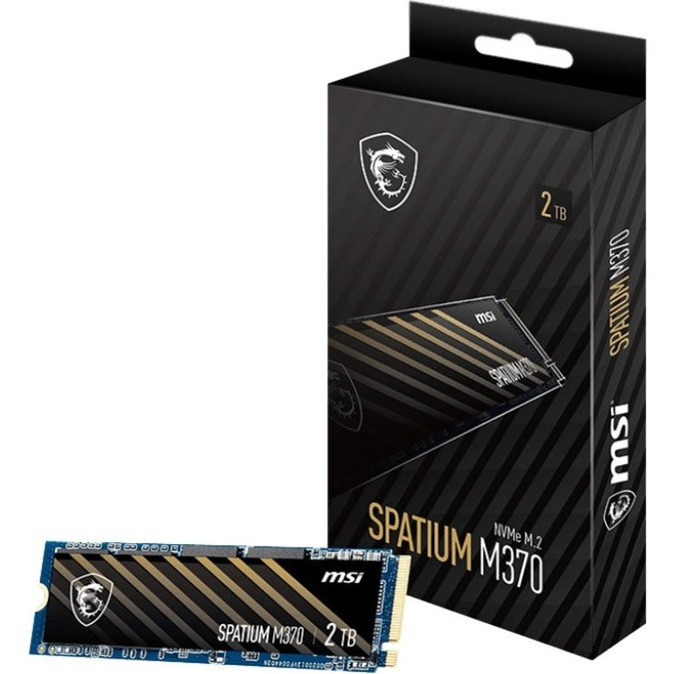 MSI SPATIUM M370 2 TB Solid State Drive - M.2 2280 Internal - PCI Express NVMe (PCI Express NVMe 3.0 x4)