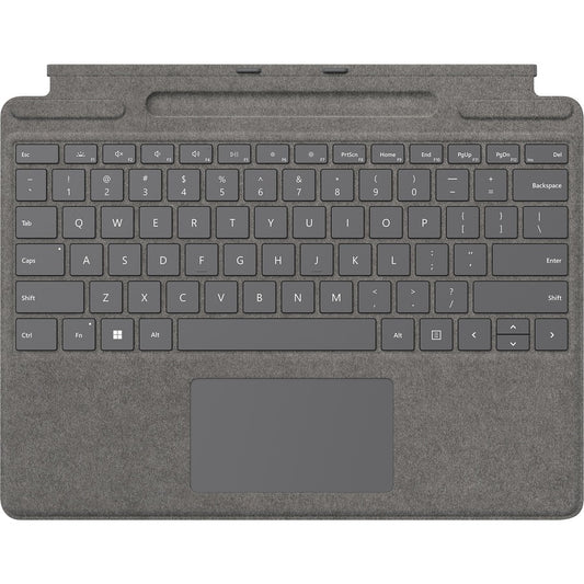 Microsoft Signature Keyboard/Cover Case for 13" Microsoft Surface Pro 8 Surface Pro X Tablet - Platinum