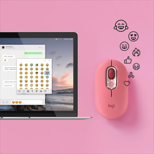 Logitech POP Mouse with emoji - Heartbreaker Rose