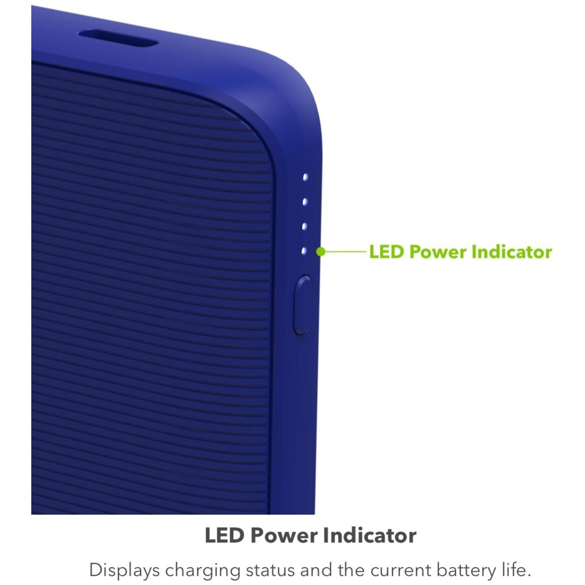 mophie power boost 10K mAh Portable battery USB-A and USB-C inputs - Cobalt