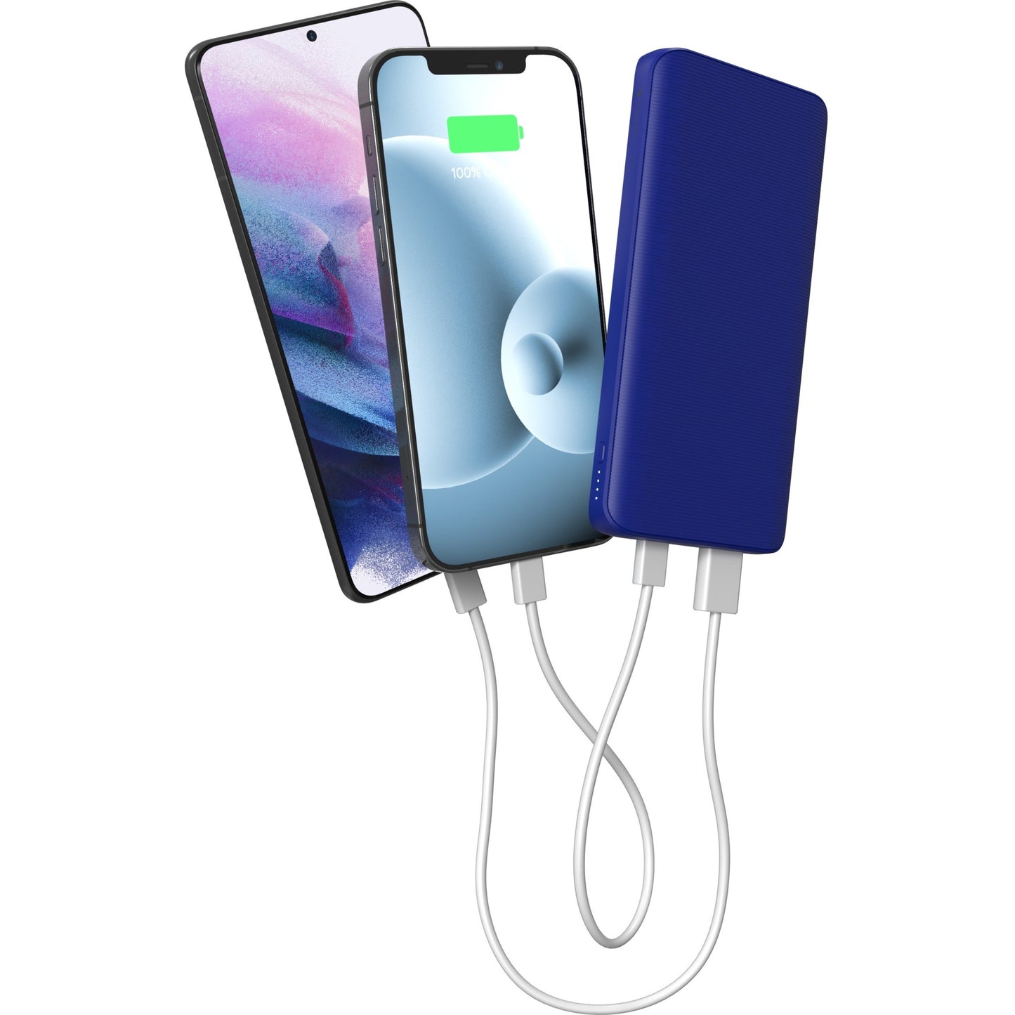 mophie power boost 10K mAh Portable battery USB-A and USB-C inputs - Cobalt