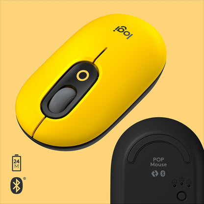 Logitech POP Mouse with emoji - Blast Yellow