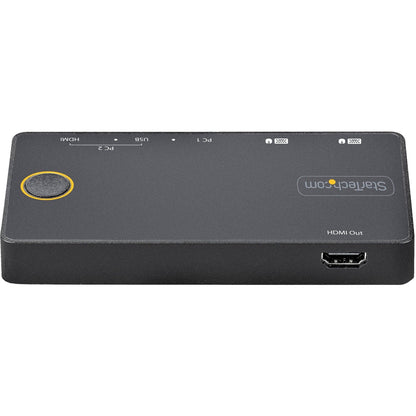 StarTech.com 2 Port Hybrid USB-A + HDMI & USB-C KVM Switch Single 4K 60Hz HDMI 2.0 Monitor Compact Desktop and/or Laptop HDMI KVM Switch