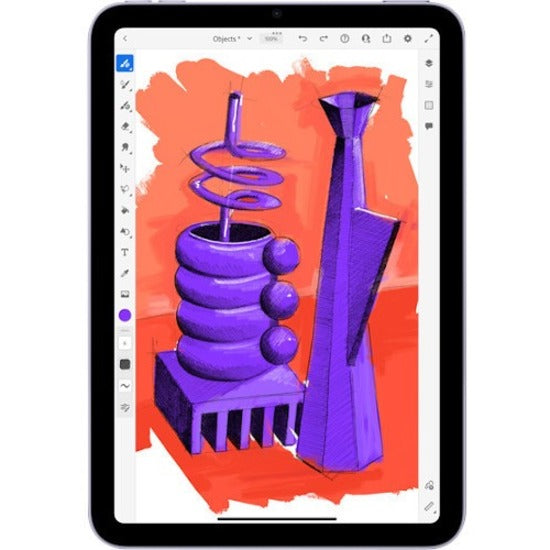 Apple iPad mini (6th Generation) A2568 Tablet - 8.3" - Hexa-core (A15 Bionic Dual-core (2 Core) 2.93 GHz Quad-core (4 Core)) - 4 GB RAM - 64 GB Storage - iPadOS 15 - 5G - Purple