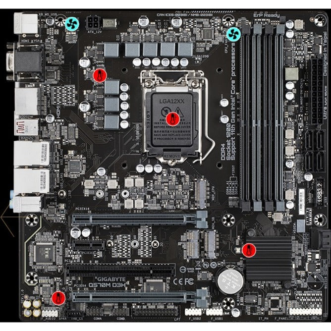 Gigabyte Ultra Durable Q570M D3H Desktop Motherboard - Intel Q570 Chipset - Socket LGA-1200 - Intel Optane Memory Ready - Micro ATX