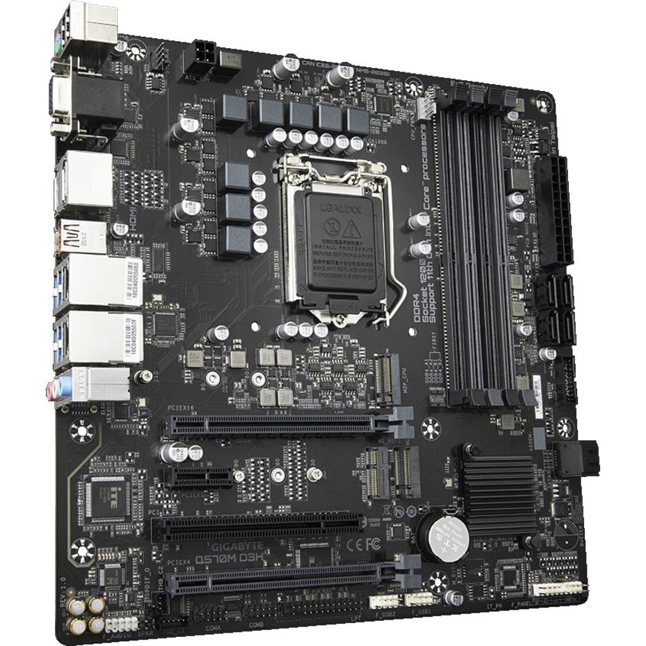 Gigabyte Ultra Durable Q570M D3H Desktop Motherboard - Intel Q570 Chipset - Socket LGA-1200 - Intel Optane Memory Ready - Micro ATX