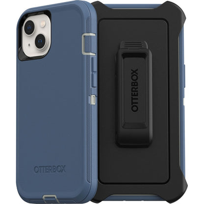 OtterBox Defender Rugged Carrying Case (Holster) Apple iPhone 13 Smartphone - Fort Blue