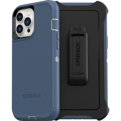 OtterBox Defender Rugged Carrying Case (Holster) Apple iPhone 13 Pro Max iPhone 12 Pro Max Smartphone - Fort Blue