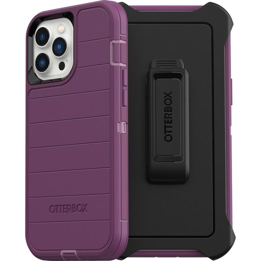 OtterBox Defender Series Pro Rugged Carrying Case (Holster) Apple iPhone 13 Pro Max iPhone 12 Pro Max Smartphone - Happy Purple