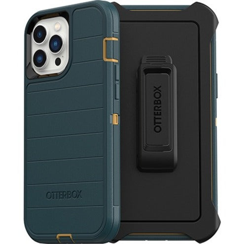 OtterBox Defender Series Pro Rugged Carrying Case (Holster) Apple iPhone 13 Pro Max iPhone 12 Pro Max Smartphone - Hunter Green
