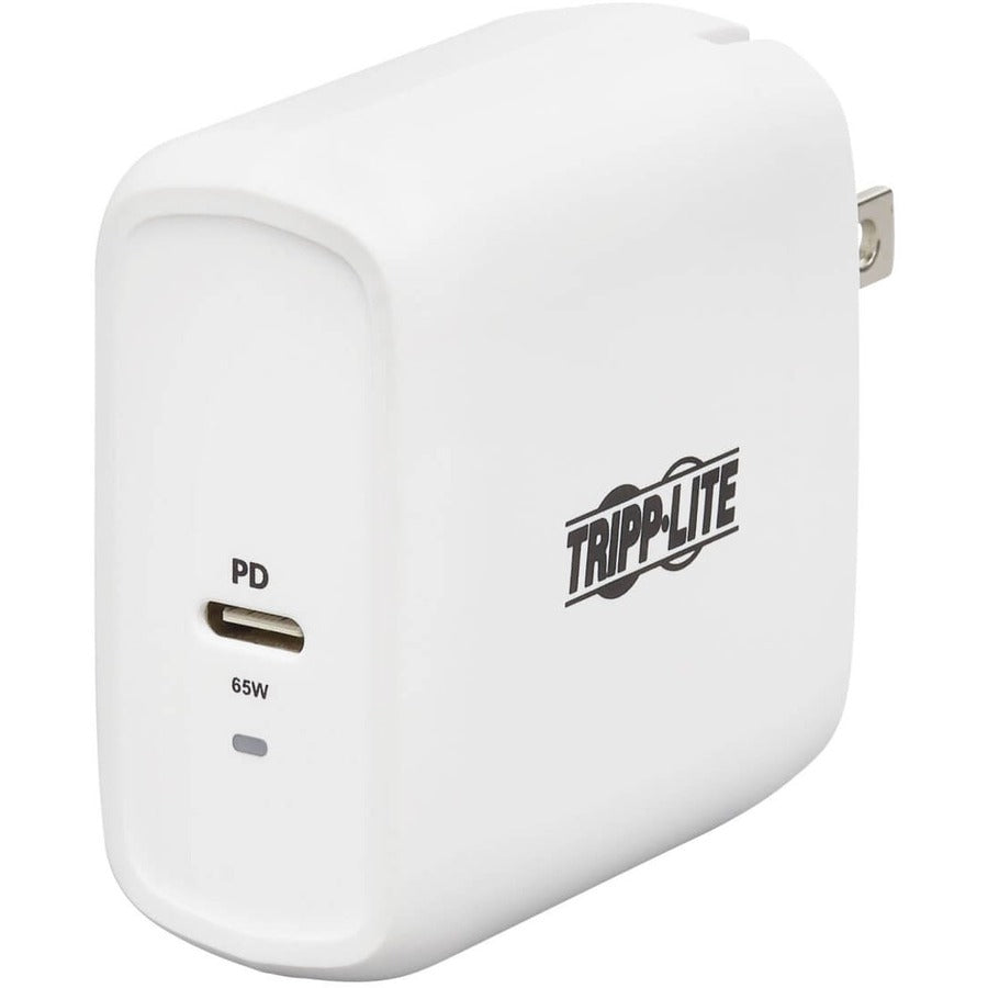 Tripp Lite Compact USB-C Wall Charger - GaN Technology 65W PD Charging White