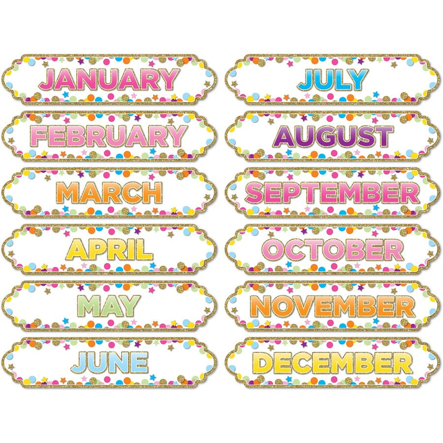 Ashley Magnetic Confetti Months Timesavers