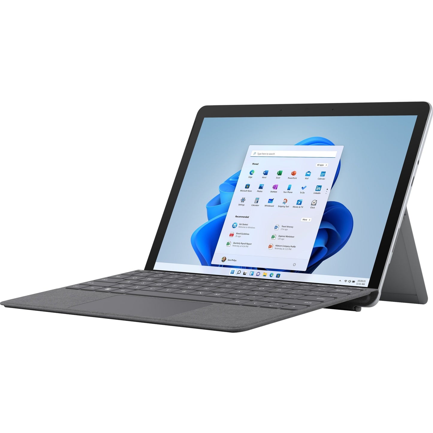 Microsoft Surface Go 3 Tablet - 10.5" - Core i3 10th Gen i3-10100Y Dual-core (2 Core) 1.30 GHz - 8 GB RAM - 128 GB SSD - Windows 11 Pro - Platinum