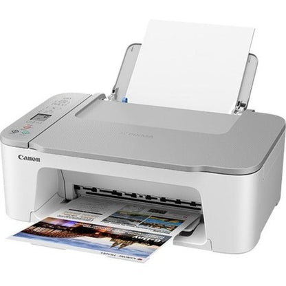 Canon PIXMA TS3520 Inkjet Multifunction Printer-Color-Copier/Scanner-4800x1200 dpi Print-60 sheets Input-1200 dpi Optical Scan-Wireless LAN-Apple AirPrint-Mopria-Canon PRINT Application-Canon Plug-in-PictBridge-PIXMA Cloud Link Print