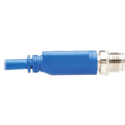 Tripp Lite M12 X-Code Cat6 1G UTP CMR-LP Ethernet Cable (M/M) IP68 PoE Blue 3 m (9.8 ft.)